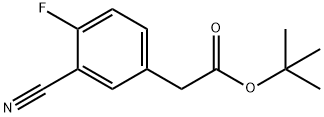 2-(3-氰基-4-氟苯基)乙酸叔丁酯,951624-06-9,结构式