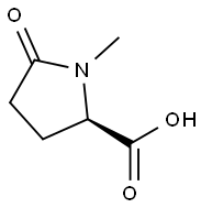 (R)-1-メチル-5-オキソピロリジン-2-カルボン酸 化学構造式