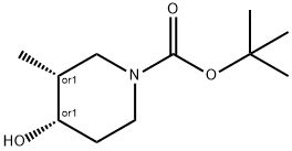 N-BOC-(3R,4S)-3-甲基-4-羟基哌啶,955028-93-0,结构式