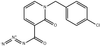 1-[(4-chlorophenyl)methyl]-2-oxo-1,2-dihydropyridine-3-carbonyl azide Struktur