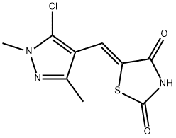 (5Z)-5-[(5-chloro-1,3-dimethyl-1H-pyrazol-4-yl)methylidene]-1,3-thiazolidine-2,4-dione|