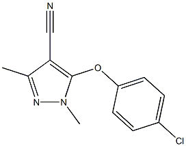 5-(4-chlorophenoxy)-1,3-dimethyl-1H-pyrazole-4-carbonitrile|