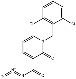 1-[(2,6-dichlorophenyl)methyl]-2-oxo-1,2-dihydropyridine-3-carbonyl azide Structure