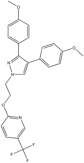 2-{2-[3,4-bis(4-methoxyphenyl)-1H-pyrazol-1-yl]ethoxy}-5-(trifluoromethyl)pyridine