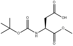 N-叔丁氧羰基-L-天门冬氨酸 1-甲酯,98045-03-5,结构式