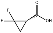 (1S)‐2,2‐difluorocyclopropane‐1‐carboxylic acid Struktur
