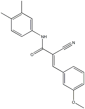 (2E)-2-cyano-N-(3,4-dimethylphenyl)-3-(3-methoxyphenyl)acrylamide Structure