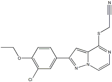 {[2-(3-chloro-4-ethoxyphenyl)pyrazolo[1,5-a]pyrazin-4-yl]thio}acetonitrile