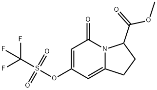 methyl 5-oxo-7-(((trifluoromethyl)sulfonyl)oxy)-1,2,3,5-tetrahydroindolizine-3-carboxylate Structure
