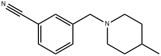 3-((4-甲基哌啶-1-基)甲基)苯甲腈, 1016873-24-7, 结构式