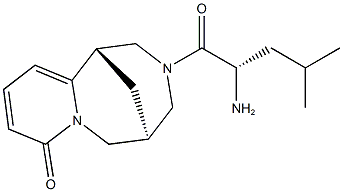 (1S,9S)-11-[(2S)-2-amino-4-methylpentanoyl]-7,11-diazatricyclo[7.3.1.0]trideca-2,4-dien-6-one Struktur