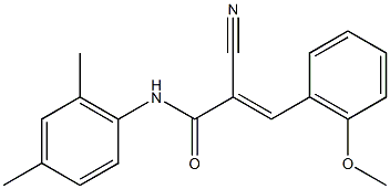 (2E)-2-cyano-N-(2,4-dimethylphenyl)-3-(2-methoxyphenyl)acrylamide Structure