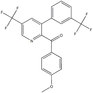 (4-methoxyphenyl){5-(trifluoromethyl)-3-[3-(trifluoromethyl)phenyl]-2-pyridinyl}methanone Structure