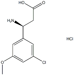 (s)-3-amino-3-(3-chloro-5-methoxyphenyl)propanoic acid hcl Structure