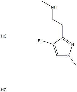 [2-(4-bromo-1-methyl-1h-pyrazol-3-yl)ethyl](methyl)amine 2hcl 结构式
