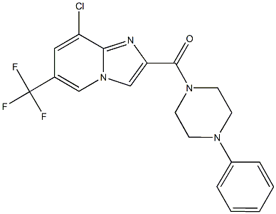 [8-chloro-6-(trifluoromethyl)imidazo[1,2-a]pyridin-2-yl](4-phenylpiperazino)methanone Struktur