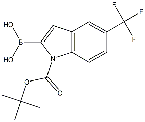 (1-(tert-butoxycarbonyl)-5-(trifluoromethyl)-1h-indol-2-yl)boronic acid Struktur