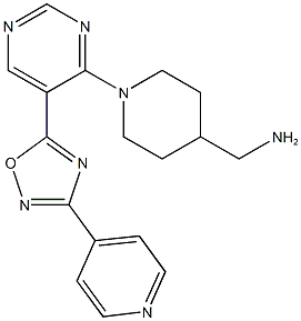 ({1-[5-(3-pyridin-4-yl-1,2,4-oxadiazol-5-yl)pyrimidin-4-yl]piperidin-4-yl}methyl)amine
