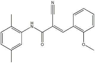 (2E)-2-cyano-N-(2,5-dimethylphenyl)-3-(2-methoxyphenyl)acrylamide Struktur