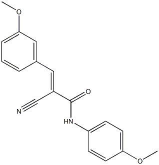 (2E)-2-cyano-3-(3-methoxyphenyl)-N-(4-methoxyphenyl)acrylamide Struktur
