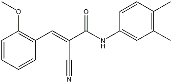 (2E)-2-cyano-N-(3,4-dimethylphenyl)-3-(2-methoxyphenyl)acrylamide Struktur
