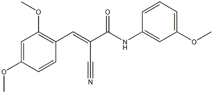 (2E)-2-cyano-3-(2,4-dimethoxyphenyl)-N-(3-methoxyphenyl)acrylamide Struktur