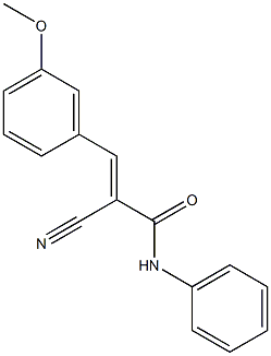 (2E)-2-cyano-3-(3-methoxyphenyl)-N-phenylacrylamide Struktur