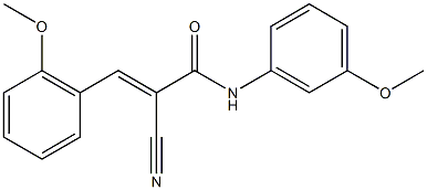 (2E)-2-cyano-3-(2-methoxyphenyl)-N-(3-methoxyphenyl)acrylamide Struktur