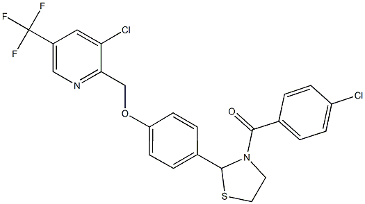 (4-chlorophenyl)[2-(4-{[3-chloro-5-(trifluoromethyl)-2-pyridinyl]methoxy}phenyl)-1,3-thiazolan-3-yl]methanone