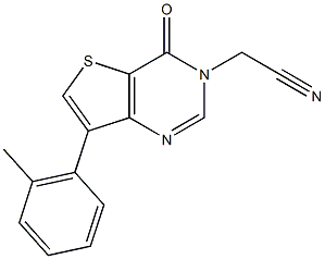 [7-(2-methylphenyl)-4-oxothieno[3,2-d]pyrimidin-3(4H)-yl]acetonitrile Structure