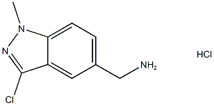 1-(3-chloro-1-methyl-1H-indazol-5-yl)methanamine hydrochloride Struktur