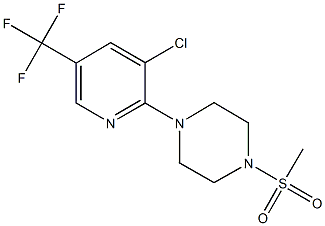 1-[3-chloro-5-(trifluoromethyl)pyridin-2-yl]-4-(methylsulfonyl)piperazine Struktur