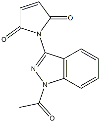 1-(1-acetyl-1H-indazol-3-yl)-2,5-dihydro-1H-pyrrole-2,5-dione Struktur