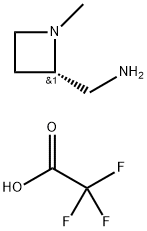 [(2S)-1-メチルアゼチジン-2-イル]メタンアミン;ビス(トリフルオロ酢酸) 化学構造式