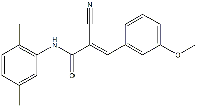 (2E)-2-cyano-N-(2,5-dimethylphenyl)-3-(3-methoxyphenyl)acrylamide 结构式