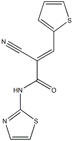 (2E)-2-cyano-N-1,3-thiazol-2-yl-3-(2-thienyl)acrylamide Structure