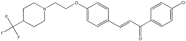 (E)-1-(4-chlorophenyl)-3-(4-{2-[4-(trifluoromethyl)piperidino]ethoxy}phenyl)-2-propen-1-one