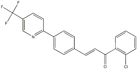 (E)-1-(2-chlorophenyl)-3-{4-[5-(trifluoromethyl)-2-pyridinyl]phenyl}-2-propen-1-one Structure
