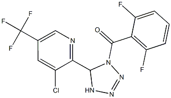 {5-[3-chloro-5-(trifluoromethyl)-2-pyridinyl]-4,5-dihydro-1H-1,2,3,4-tetraazol-1-yl}(2,6-difluorophenyl)methanone Struktur