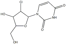 1-[3-chloro-4-hydroxy-5-(hydroxymethyl)oxolan-2-yl]-1,2,3,4-tetrahydropyrimidine-2,4-dione Structure