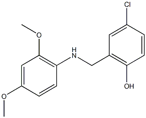 4-chloro-2-{[(2,4-dimethoxyphenyl)amino]methyl}phenol Struktur