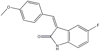 (3Z)-5-fluoro-3-[(4-methoxyphenyl)methylidene]-2,3-dihydro-1H-indol-2-one Structure