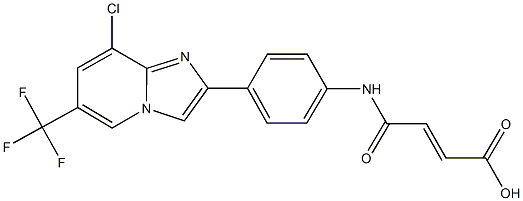 (E)-4-{4-[8-chloro-6-(trifluoromethyl)imidazo[1,2-a]pyridin-2-yl]anilino}-4-oxo-2-butenoic acid