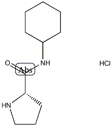 (2S)-N-cyclohexylpyrrolidine-2-carboxamide hydrochloride Structure