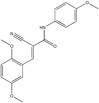 (2E)-2-cyano-3-(2,5-dimethoxyphenyl)-N-(4-methoxyphenyl)acrylamide Structure