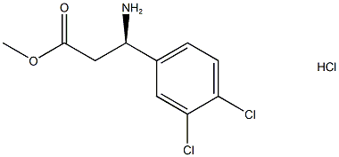 (R)-Methyl 3-amino-3-(3,4-dichlorophenyl)propanoate hydrochloride Struktur