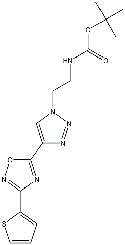 {2-[4-(3-Thiophen-2-yl-[1,2,4]oxadiazol-
5-yl)-[1,2,3]triazol-1-yl]-ethyl}-
carbamic acid tert-butyl ester Struktur