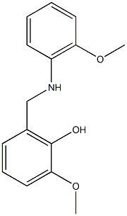 2-methoxy-6-{[(2-methoxyphenyl)amino]methyl}phenol Struktur