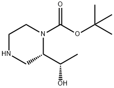 (S)-1-Boc-2-((S)-1-hydroxyethyl)piperazine Structure