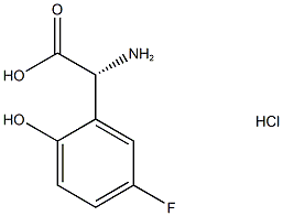(R)-2-Amino-2-(5-fluoro-2-hydroxyphenyl)acetic acid hydrochloride Struktur